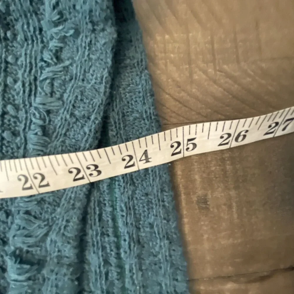 Free People We The Free Teal‎ Thien's Hacci Sweater Top Size Small